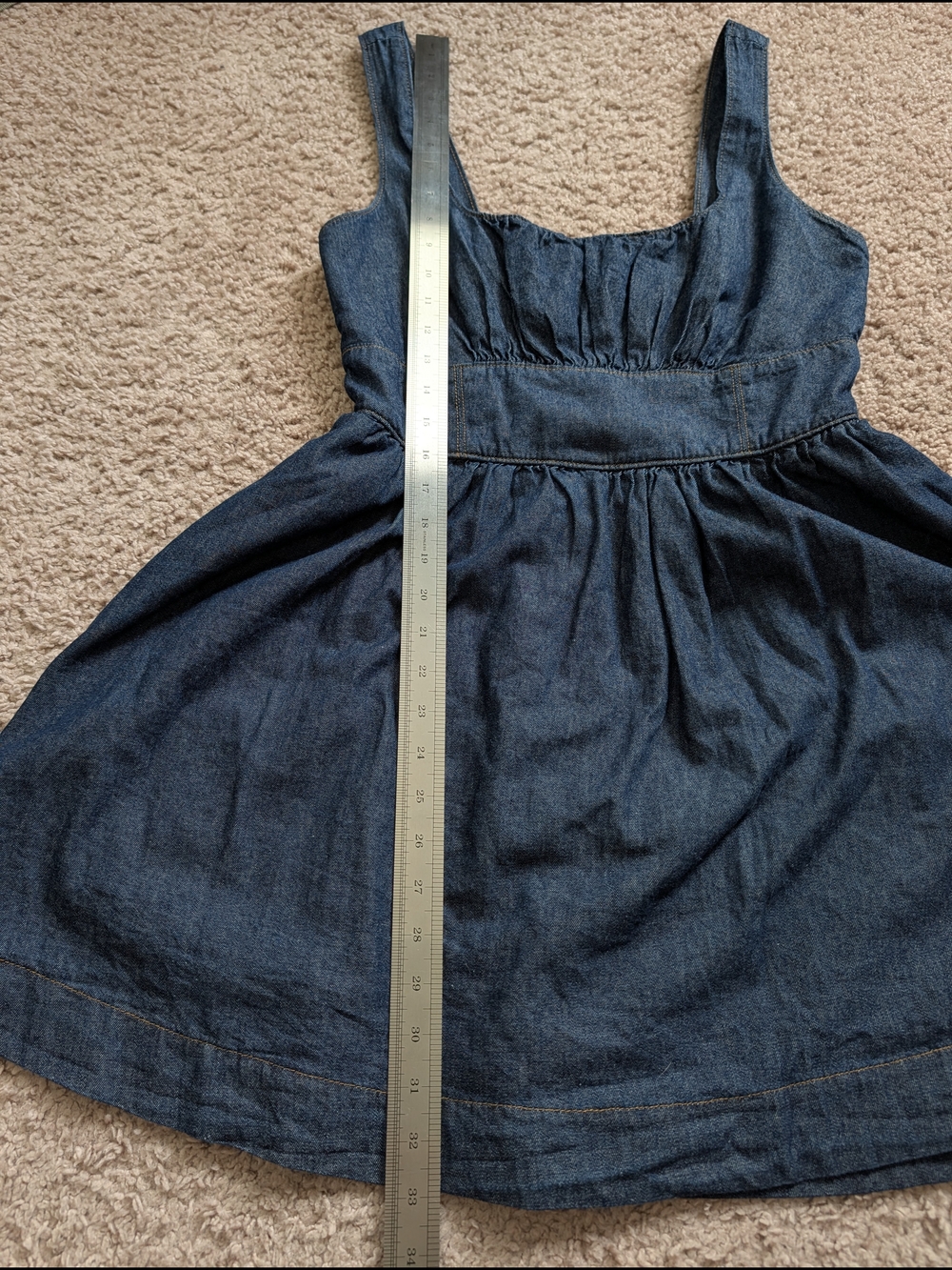 Altar'd State Womens Dark Blue Sahara Denim Sleeveless Mini Dress Size Medium - Picture 16 of 16